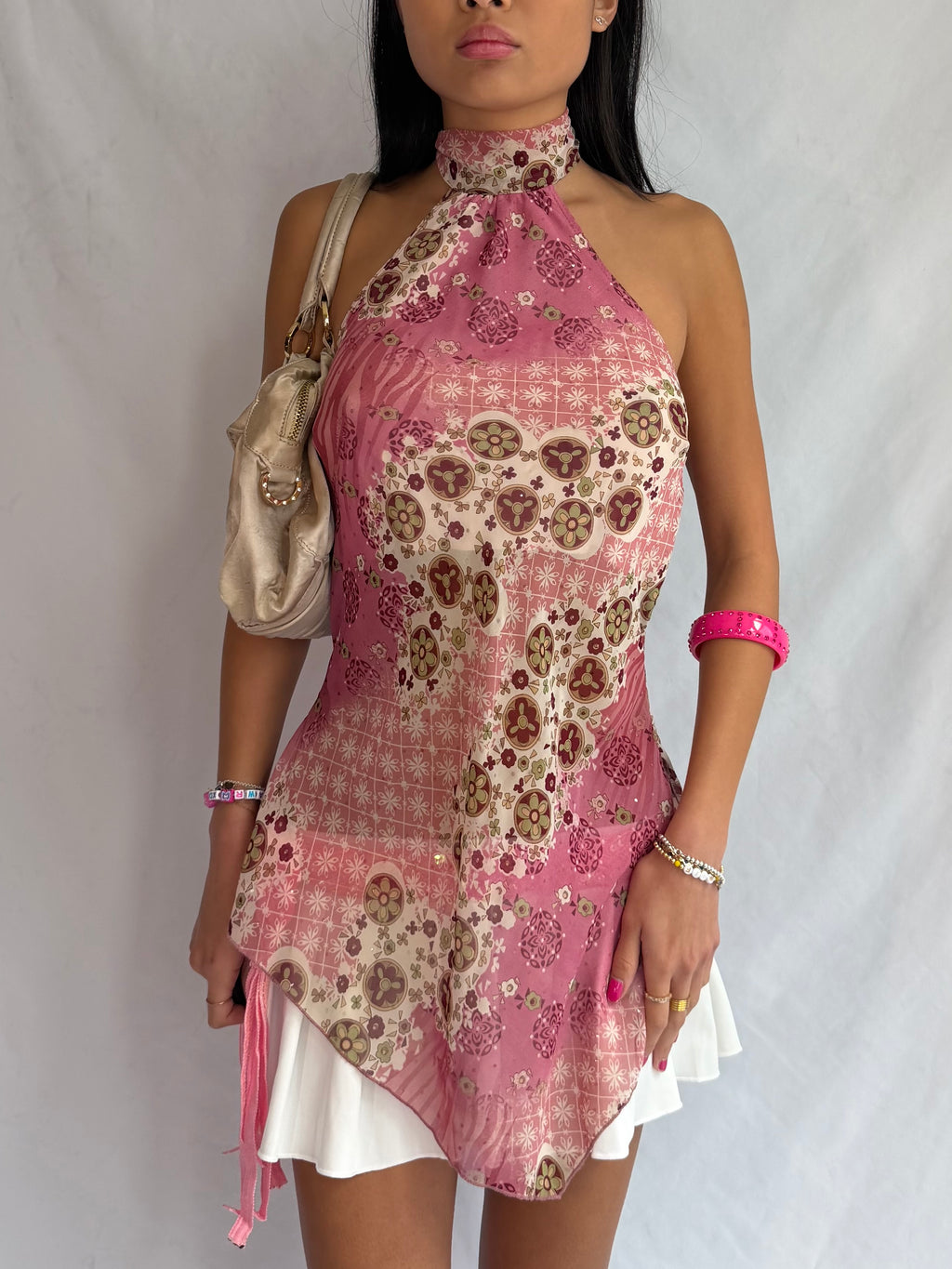 Vintage pink halter top