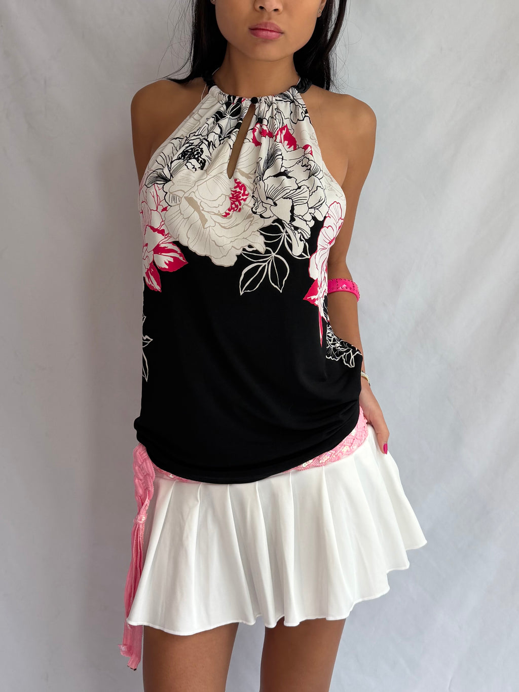 Vintage floral halter top