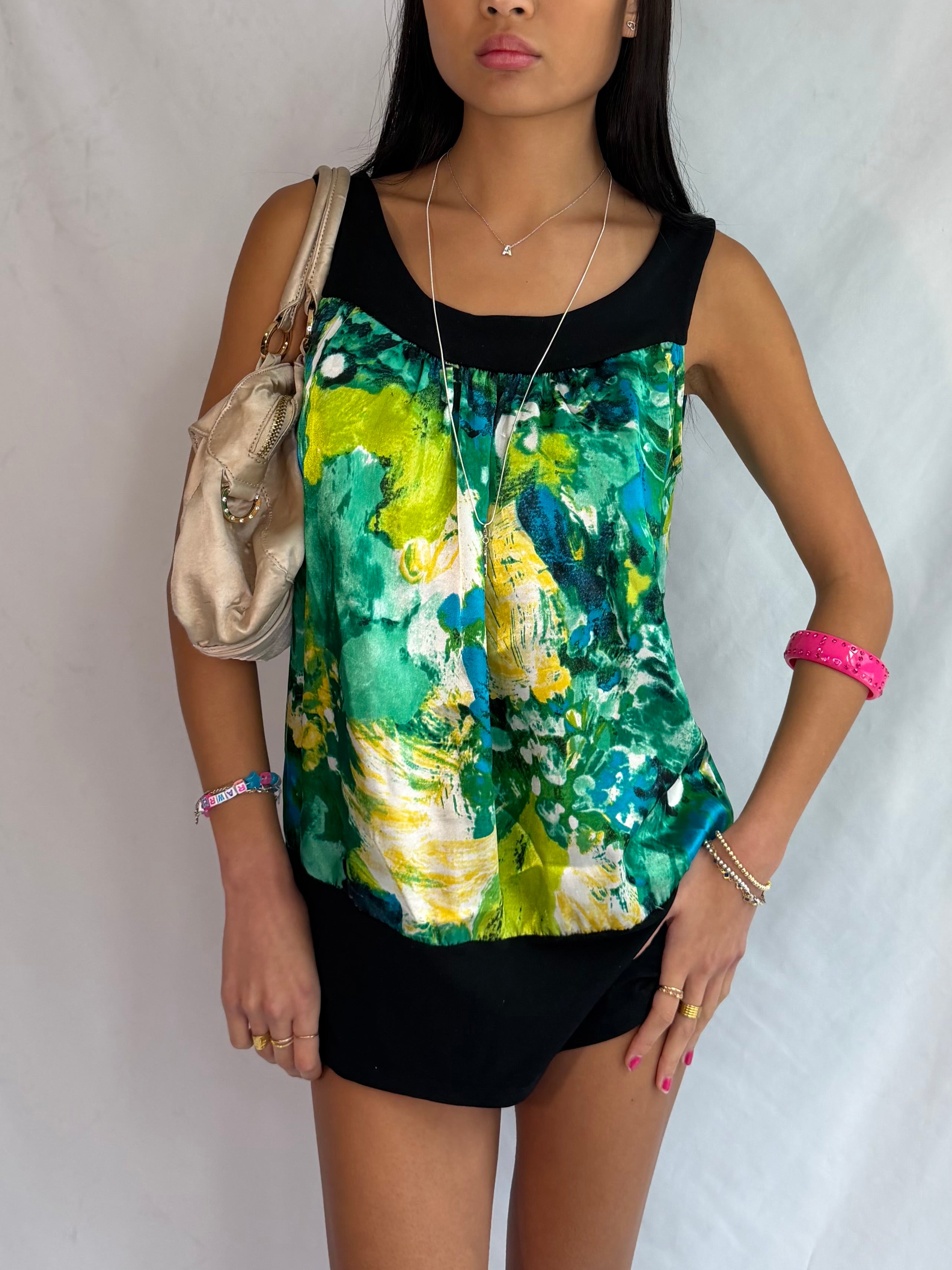 Vintage green mini dress