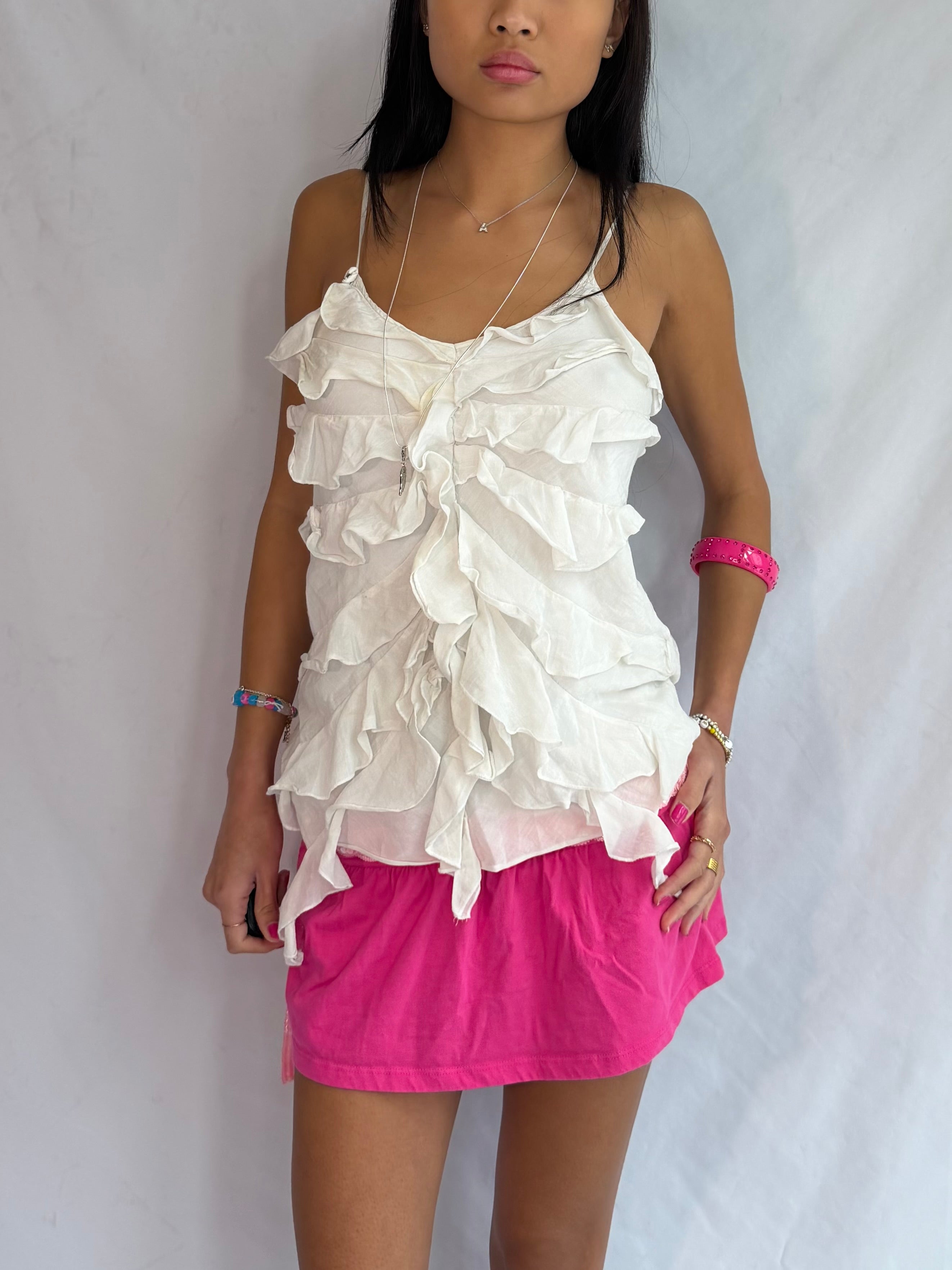 Vintage Guess ruffle tank top