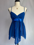 vintage royal blue babydoll top ⊹ ࣪ ˖