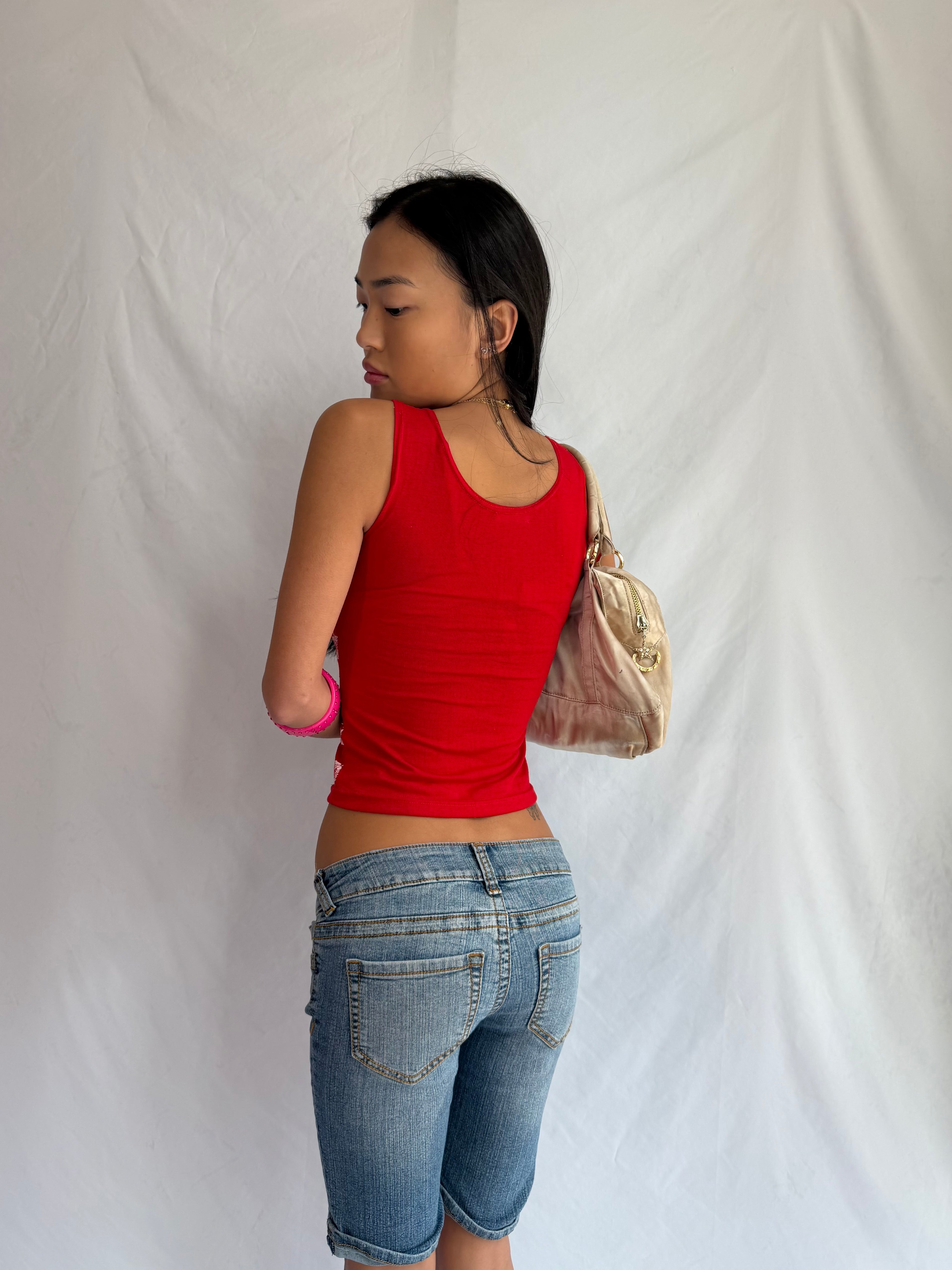 Vintage red graphic tank top