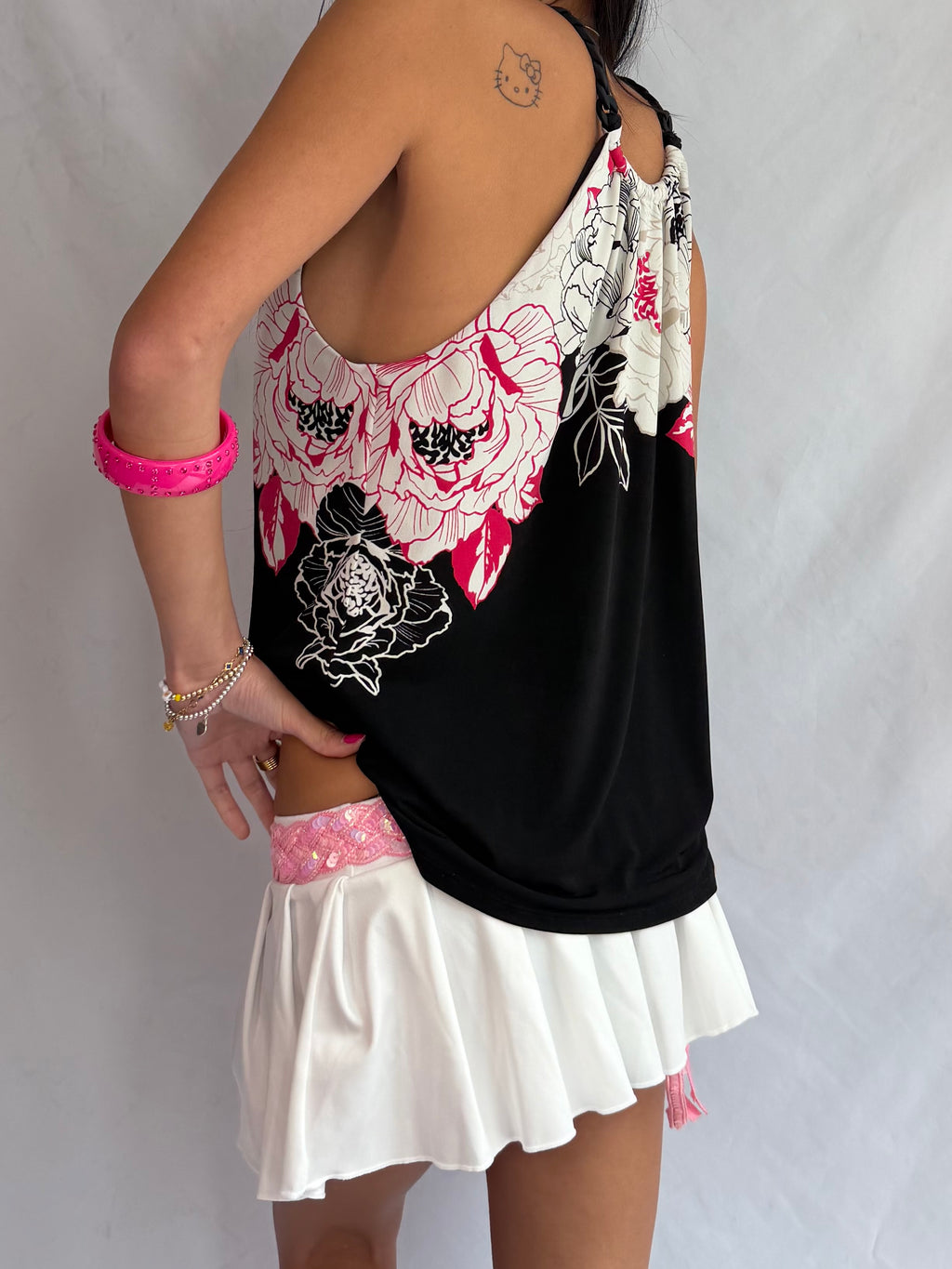 Vintage floral halter top