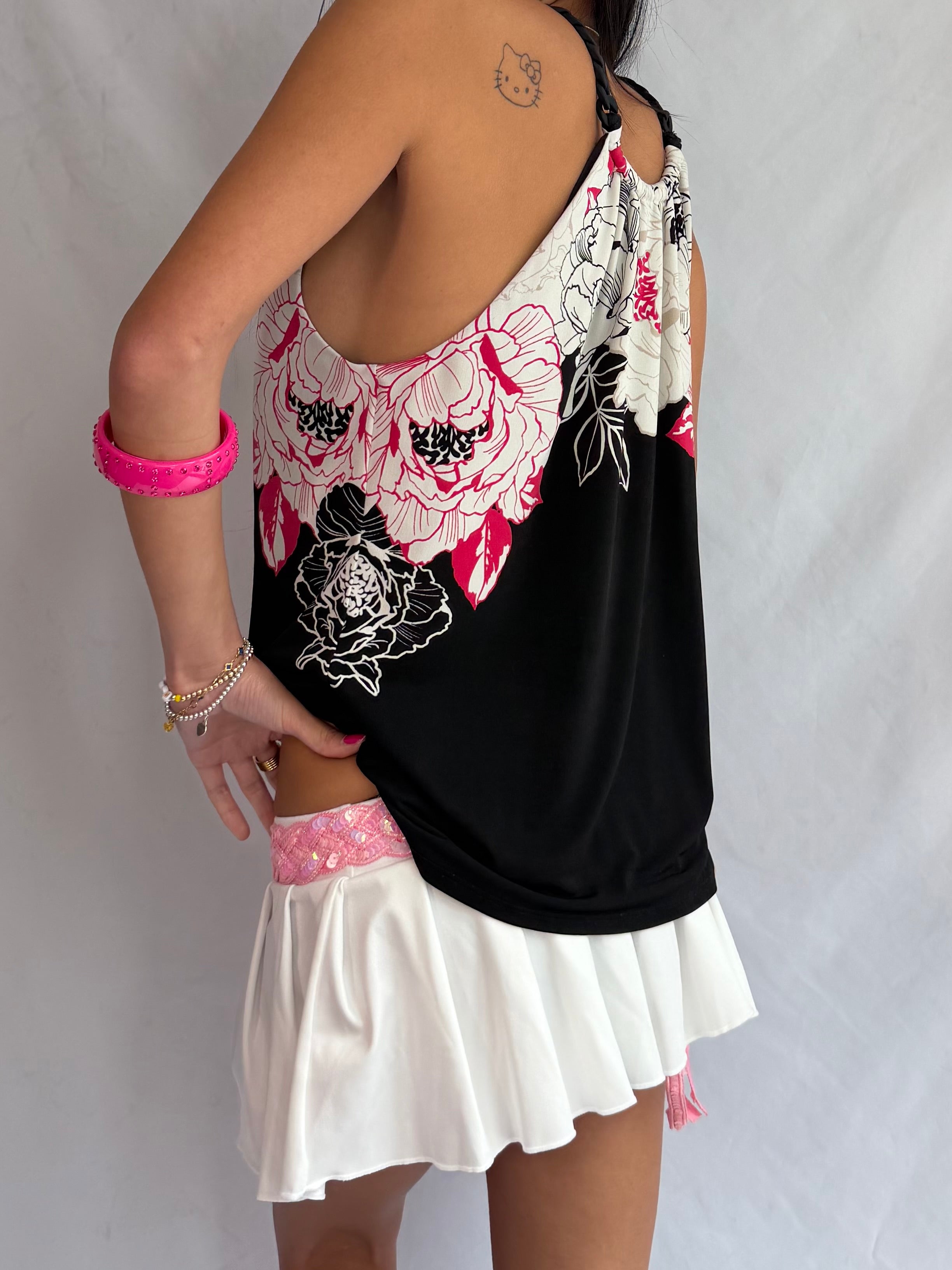 Vintage floral halter top