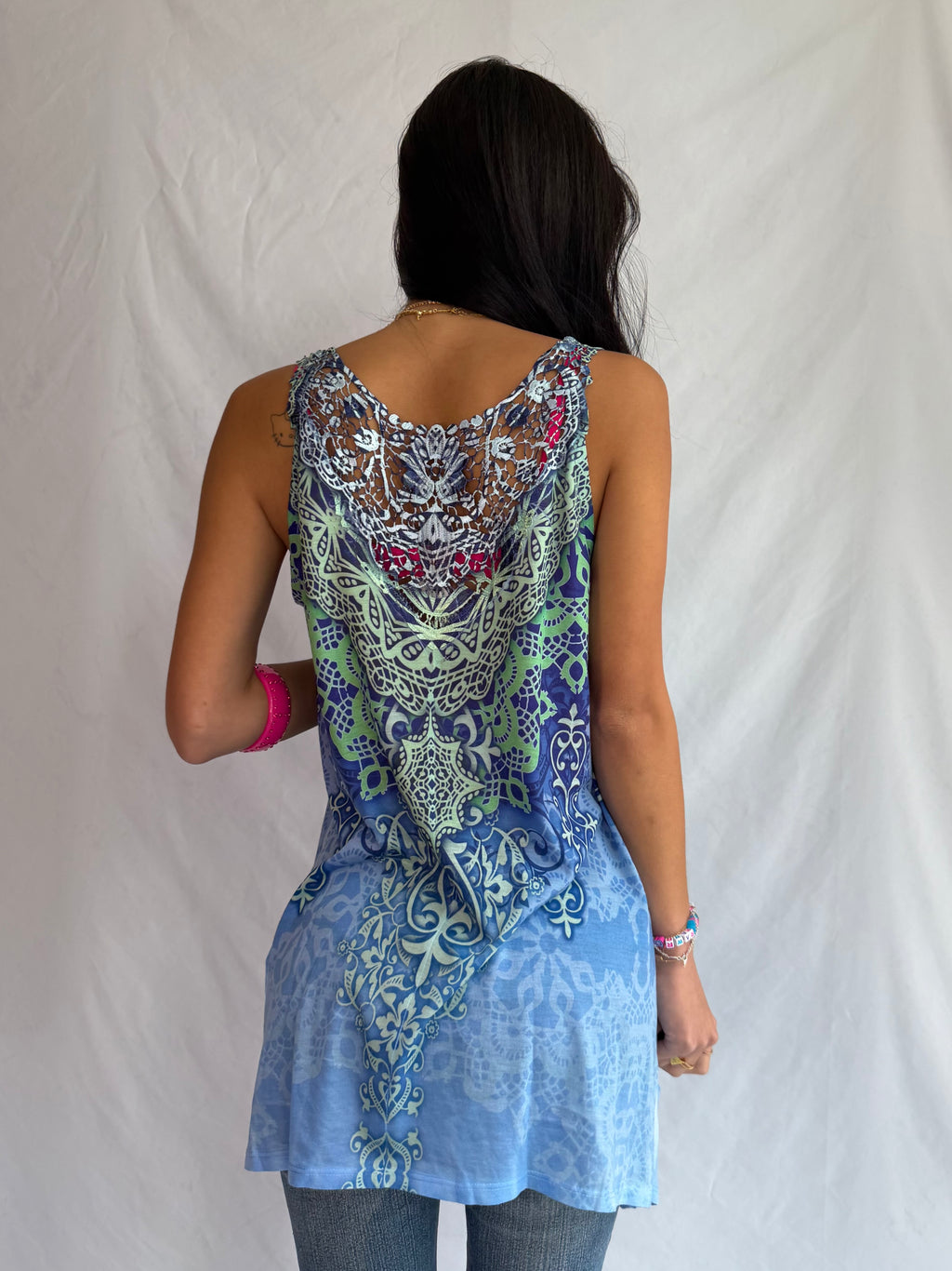 Vintage high low mini dress top