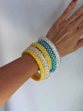 Deadstock rhinestone bangle bracelet set