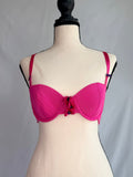 vintage hot pink beaded bra ♡