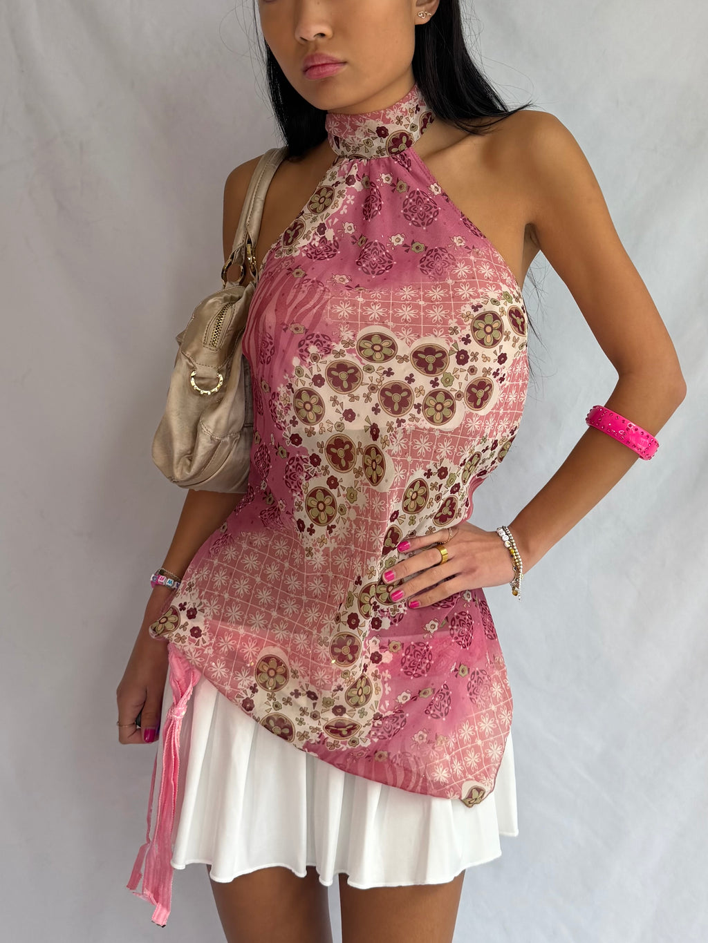 Vintage pink halter top