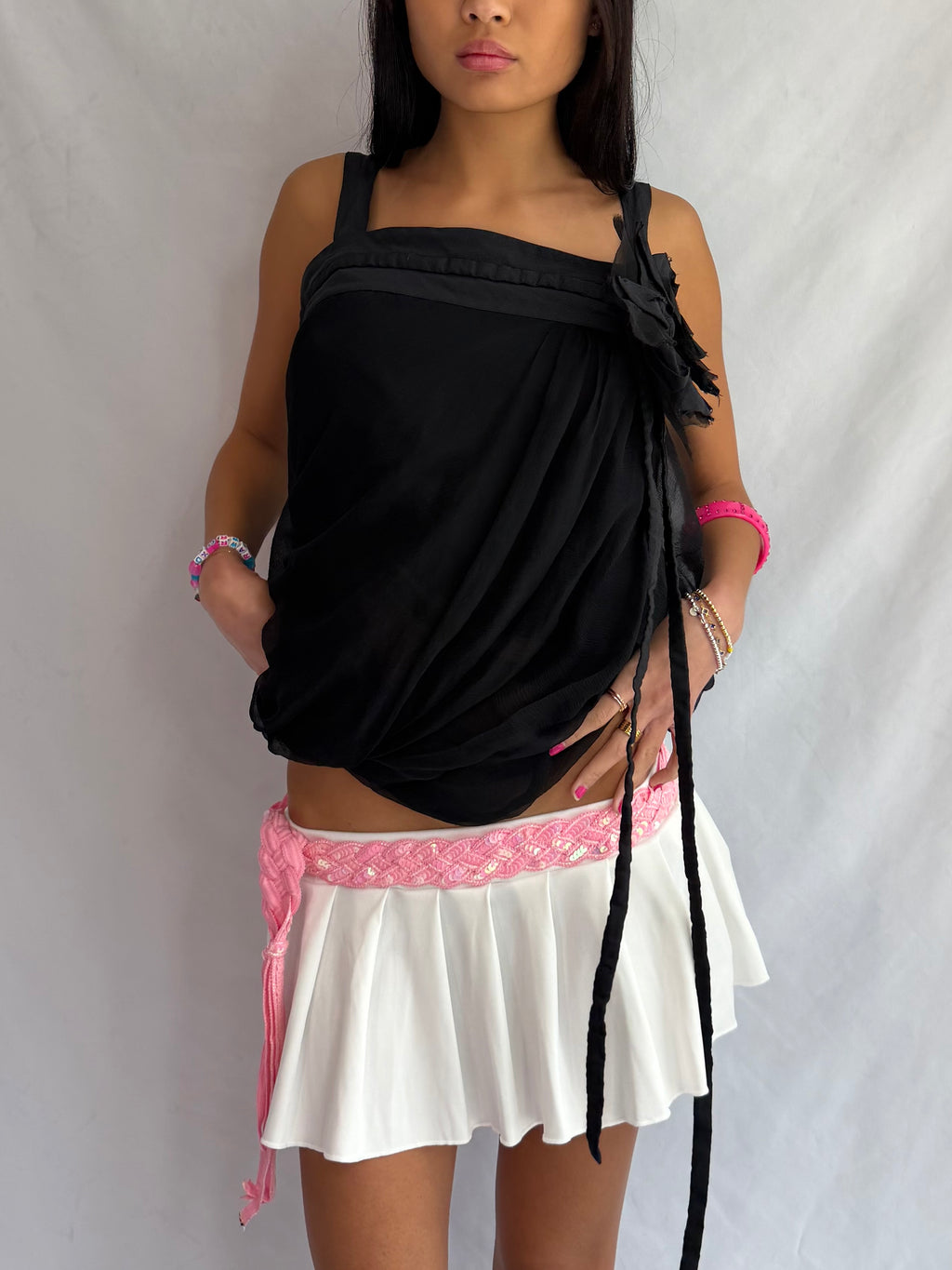 Vintage chiffon tank top