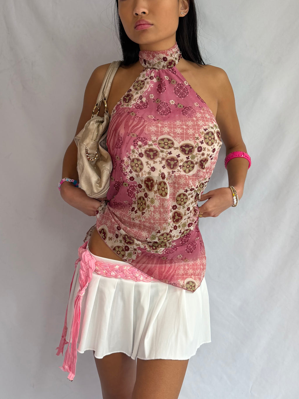 Vintage pink halter top