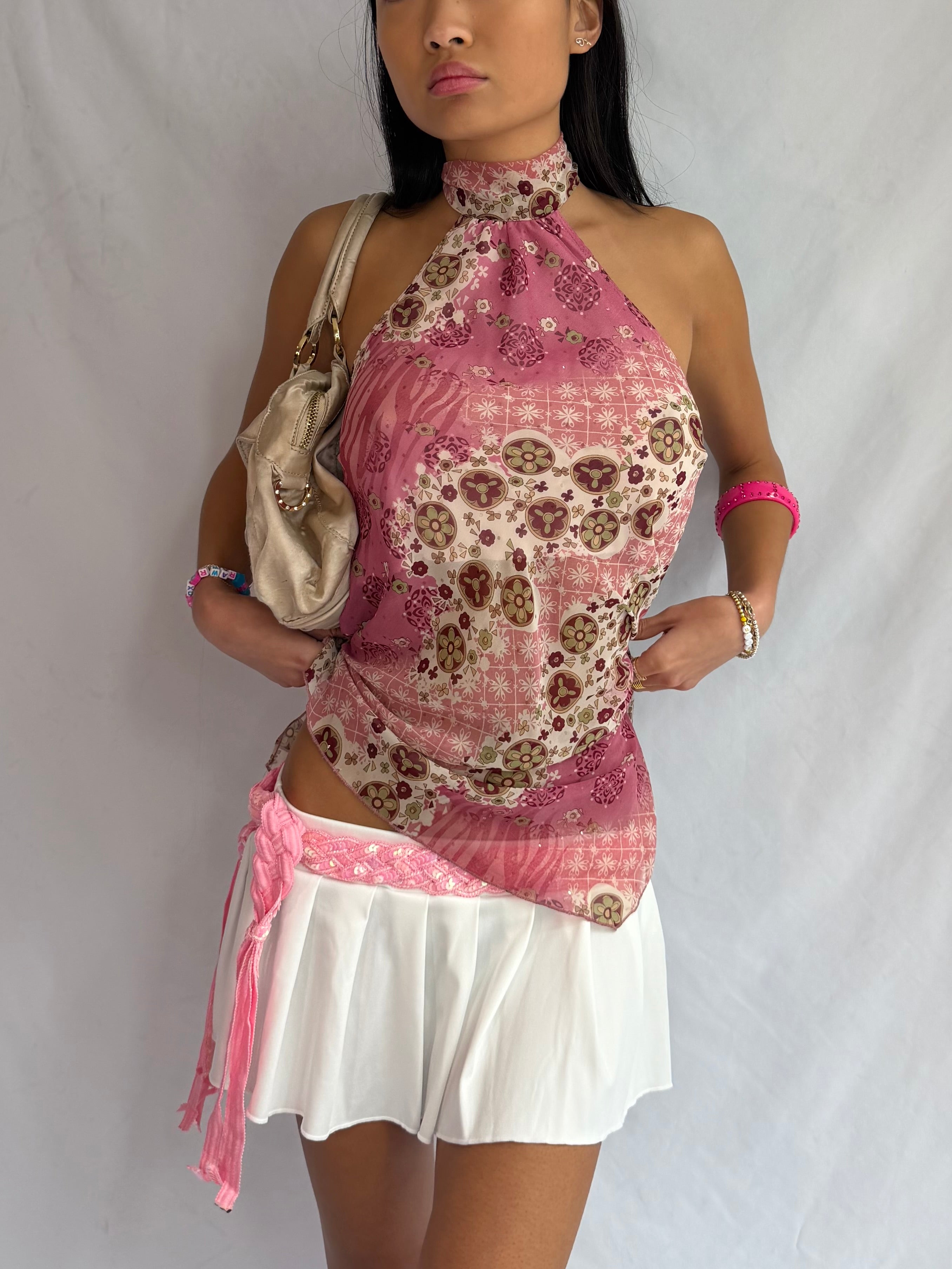 Vintage pink halter top