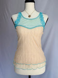 vintage teal sequin tank top 𝜗𝜚