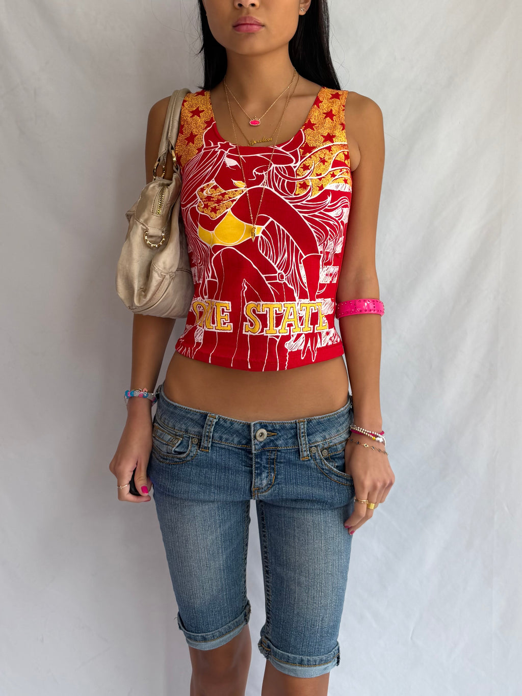 Vintage red graphic tank top