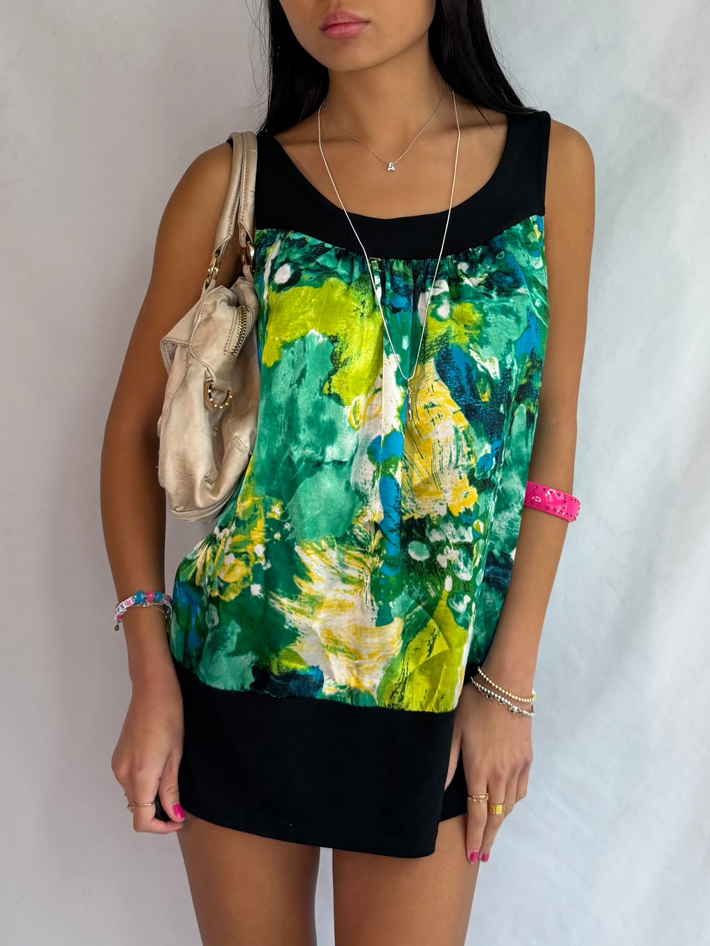 Vintage green mini dress