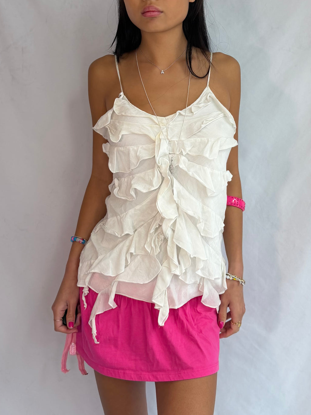 Vintage Guess ruffle tank top