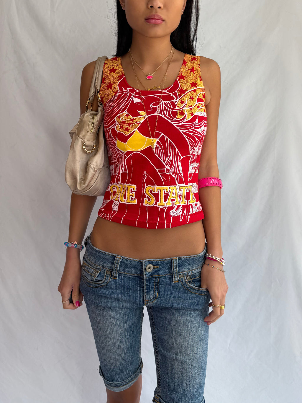 Vintage red graphic tank top