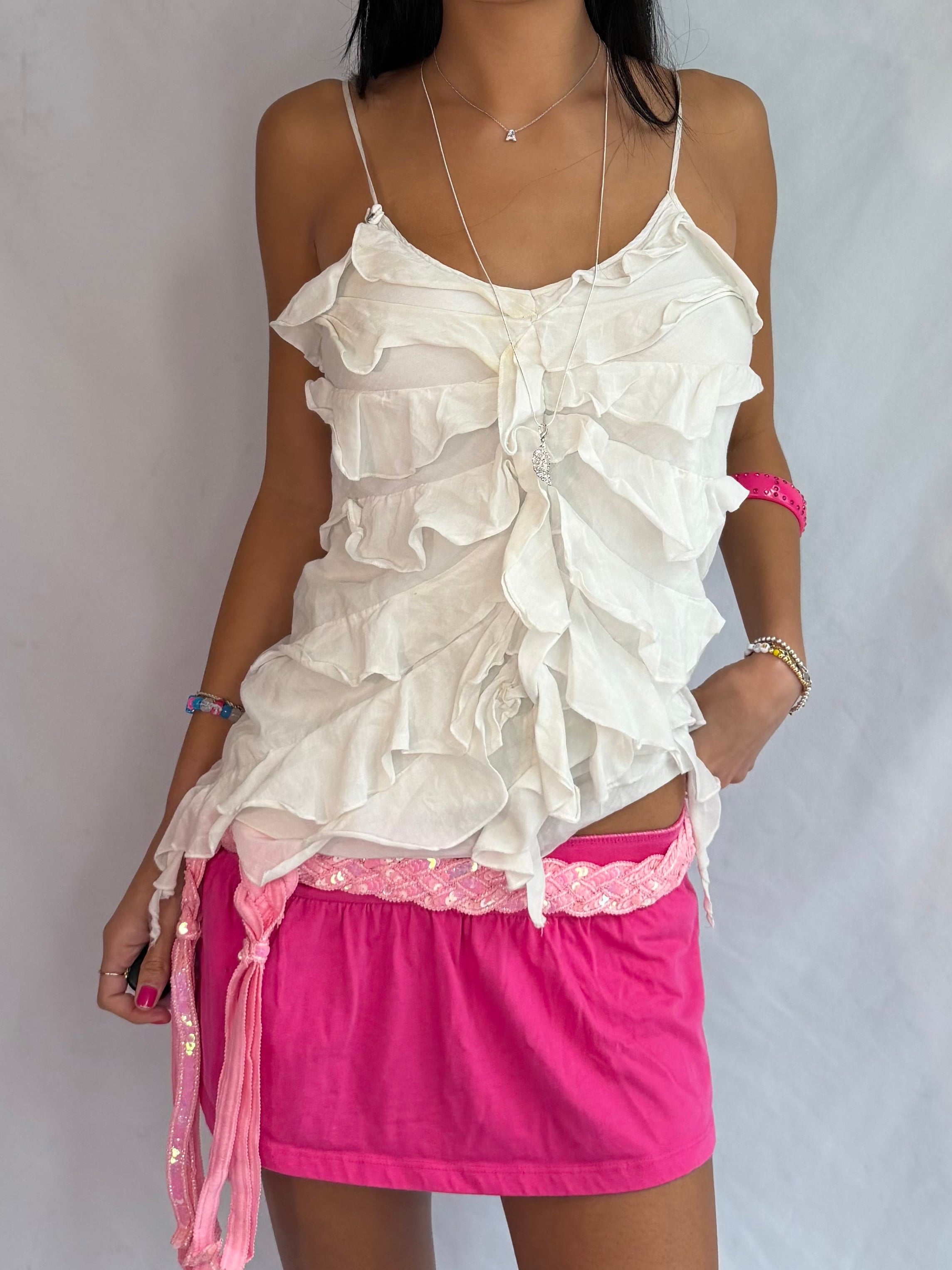 Vintage Guess ruffle tank top