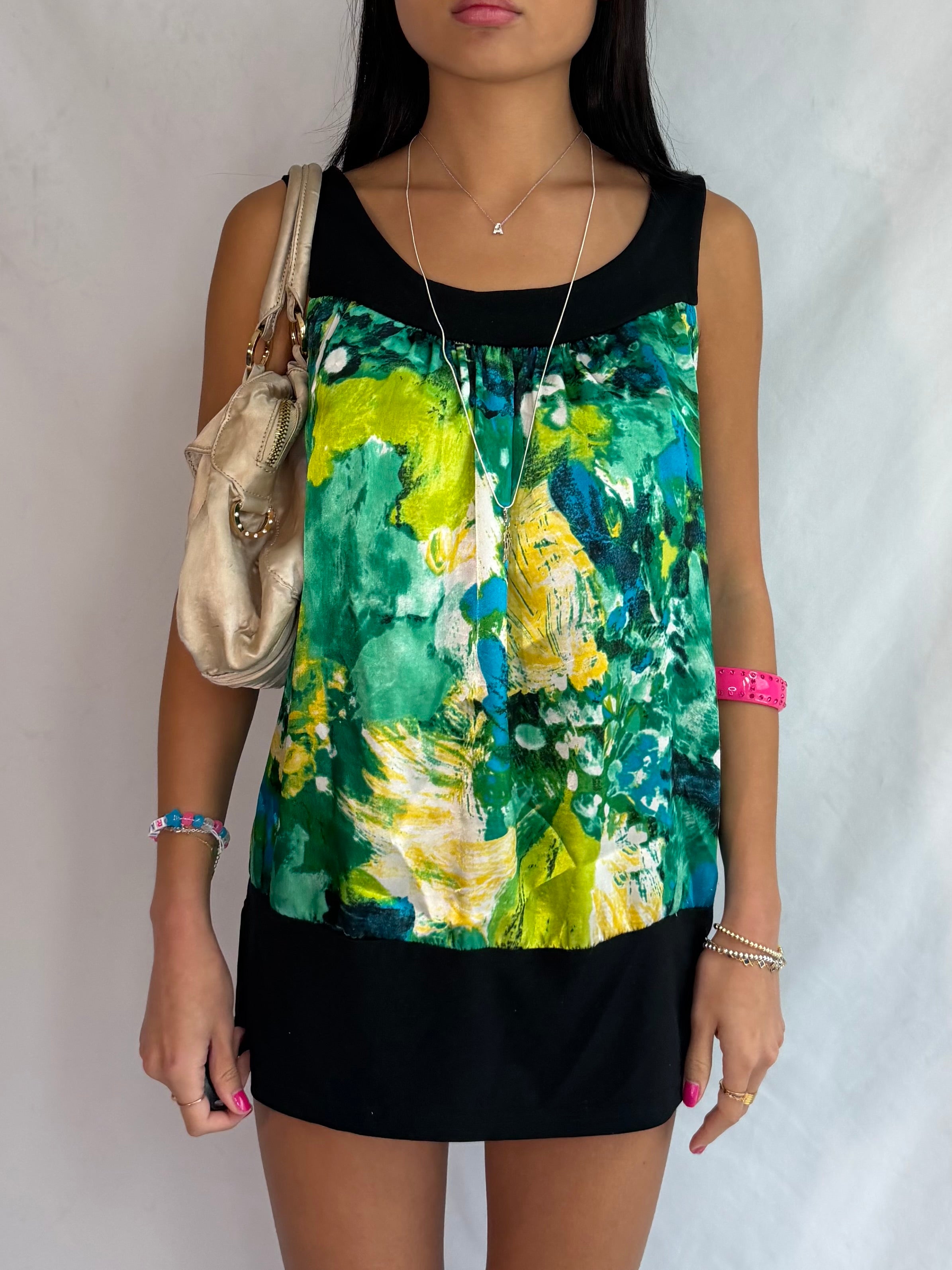 Vintage green mini dress