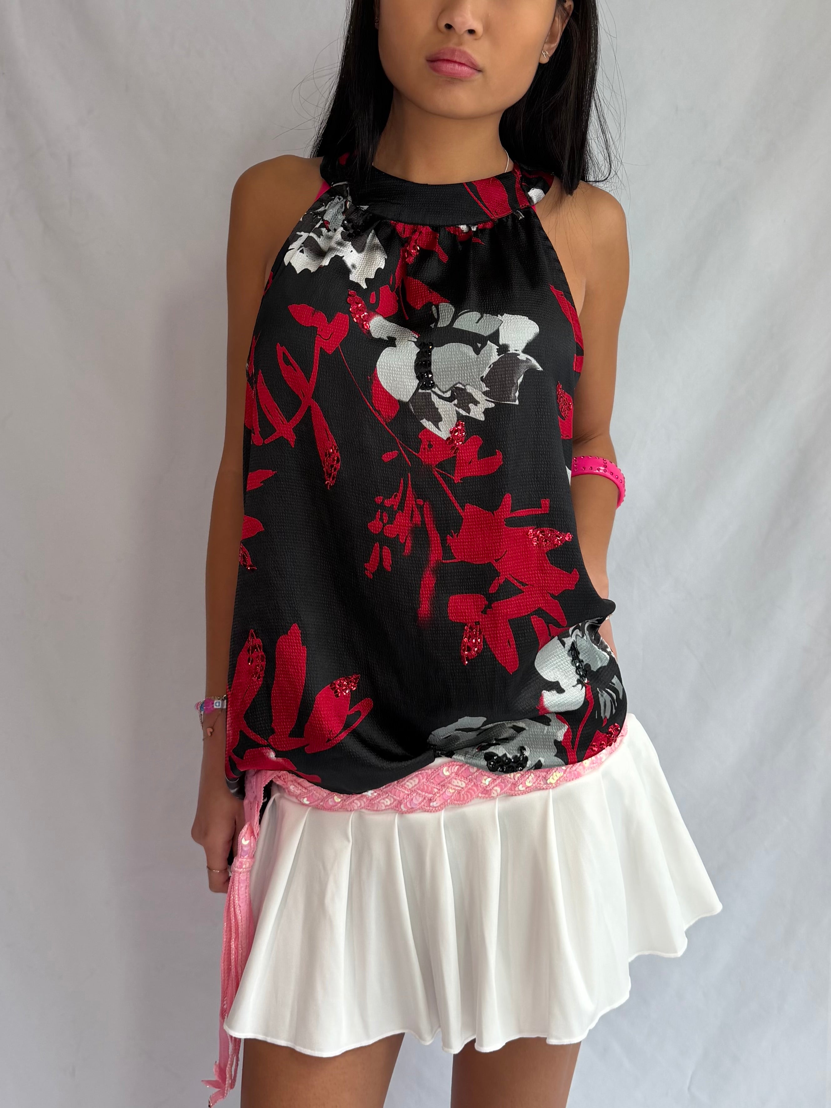 Vintage red halter top