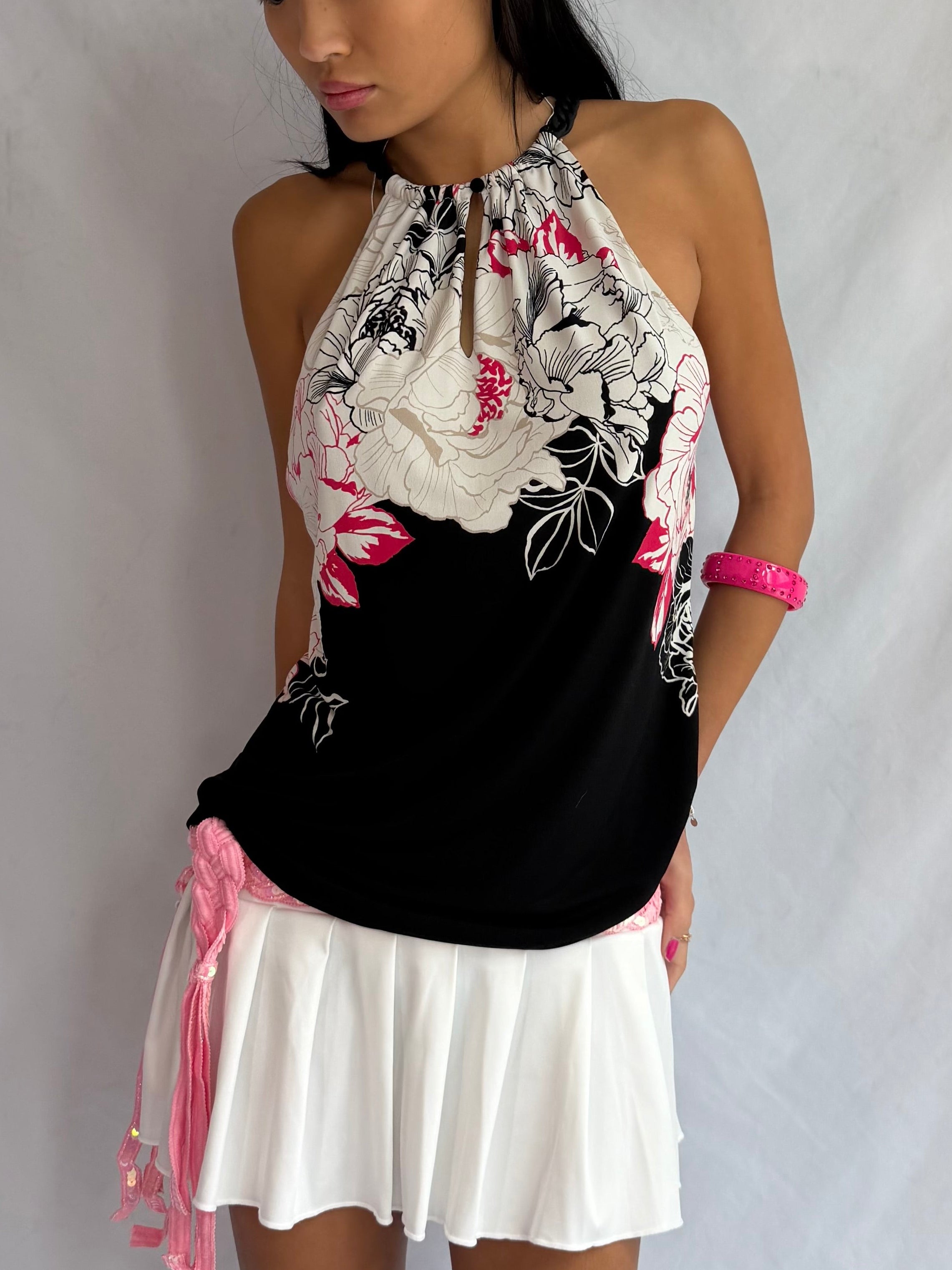Vintage floral halter top