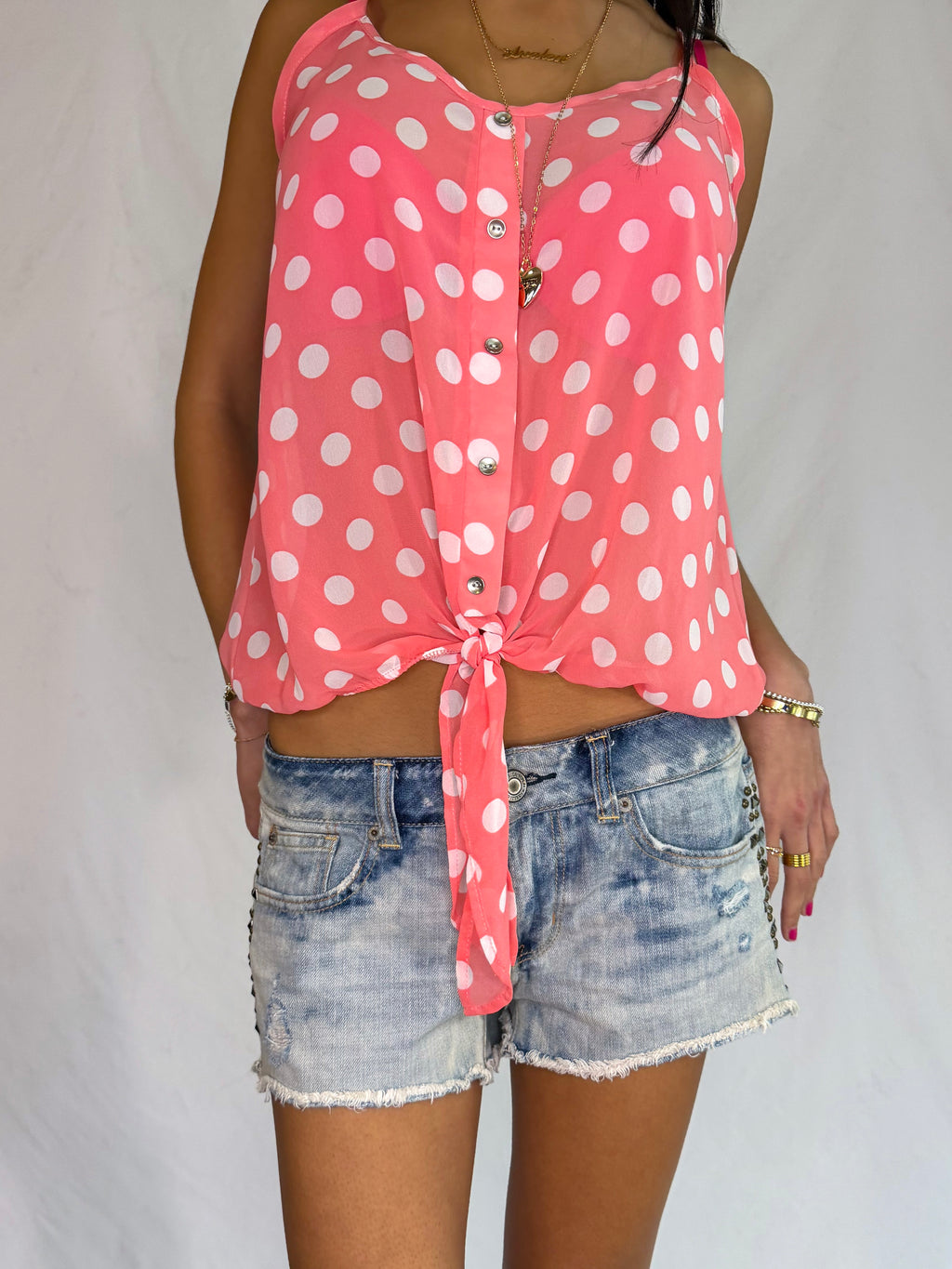 Vintage American Eagle stud low rise denim shorts