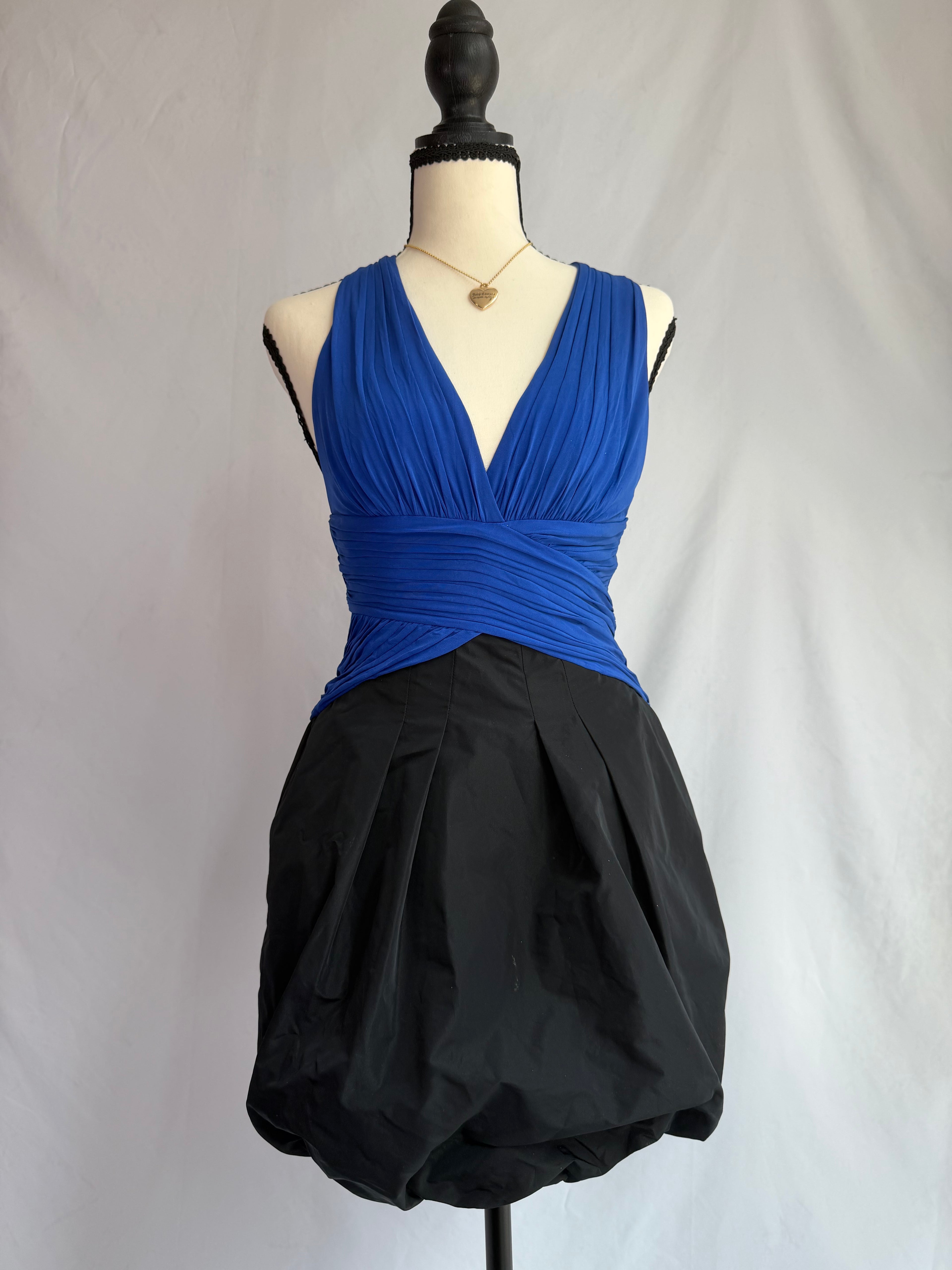 vintage blue halter bubble dress ⋆˙⟡