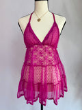 vintage polka dot lace babydoll top ♡