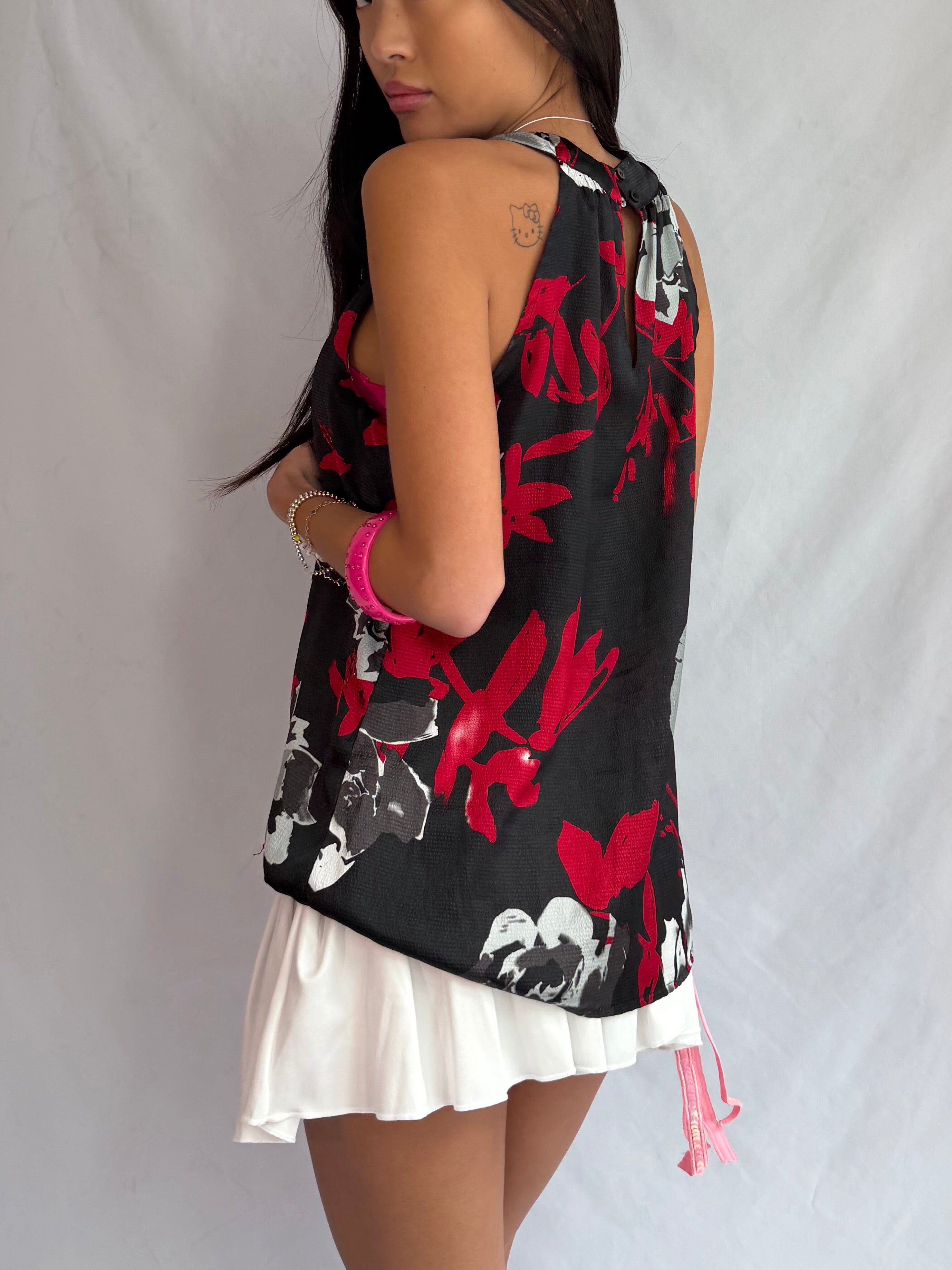 Vintage red halter top
