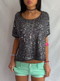 Vintage sequin slouch top