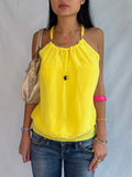 Vintage yellow halter top