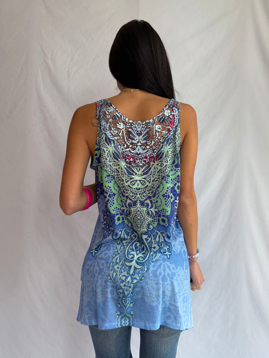 Vintage high low mini dress top