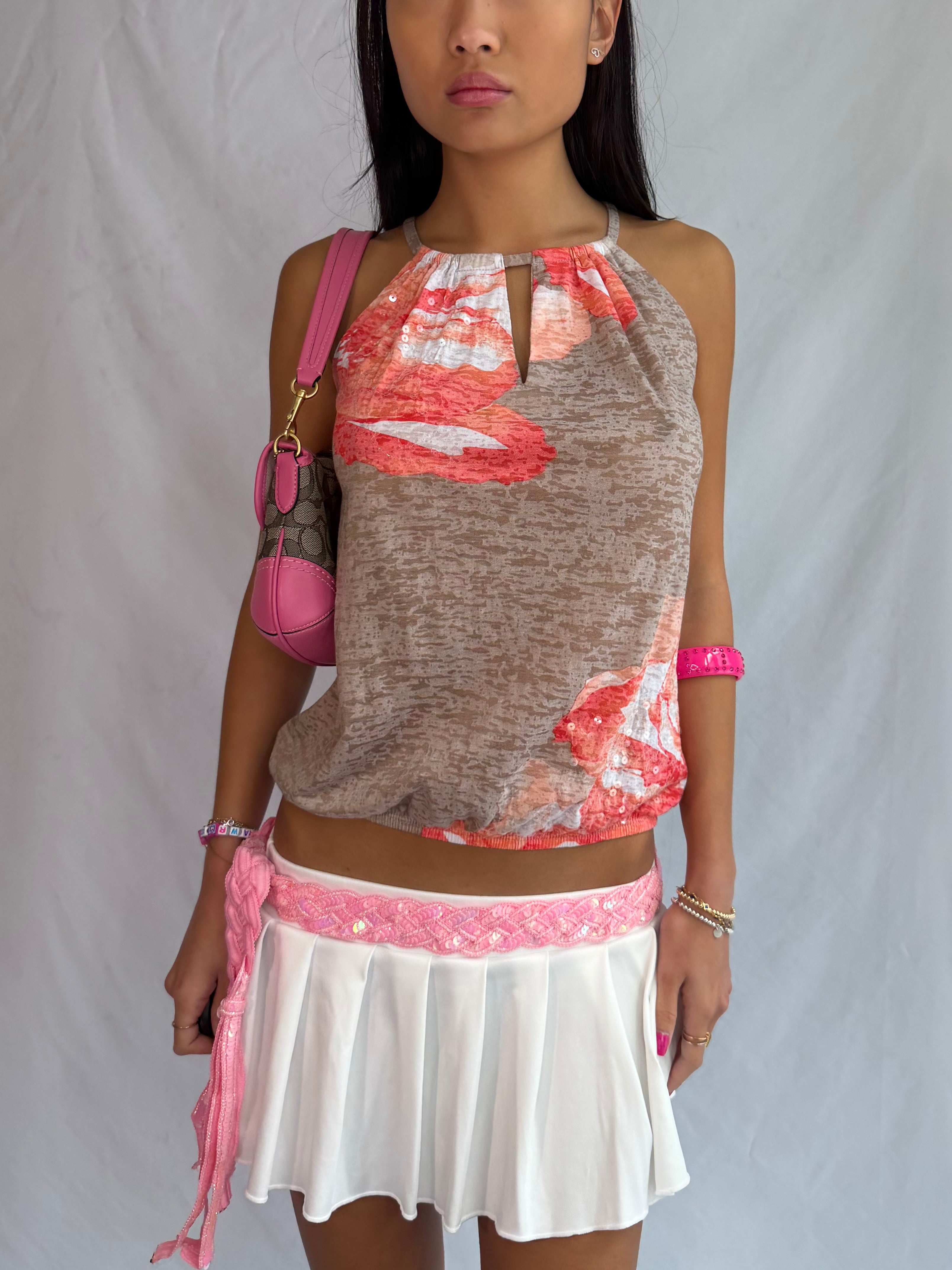 Vintage sequin halter top