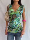 Vintage teal halter top