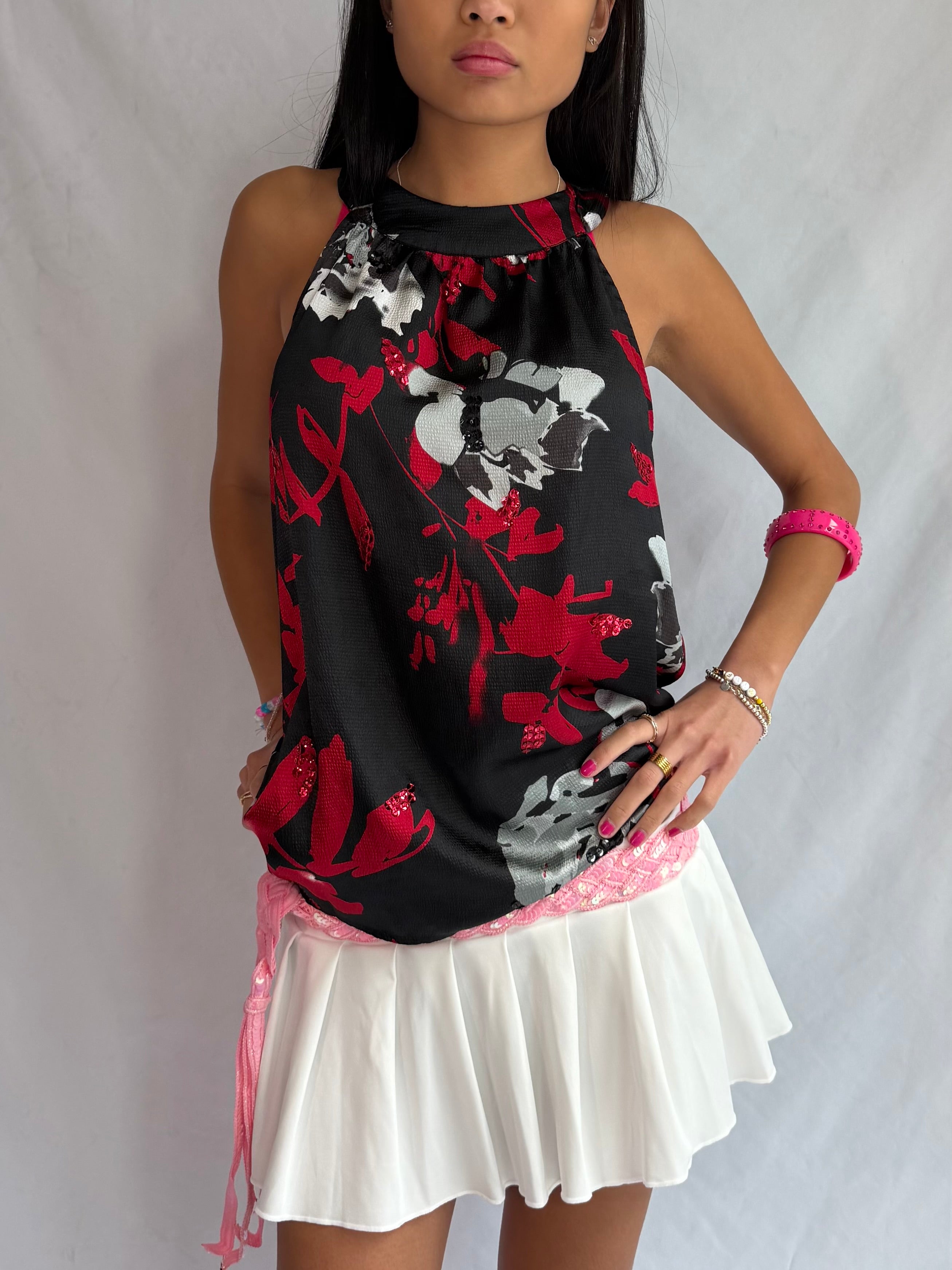 Vintage red halter top