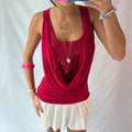 Vintage red sequin cami tank top