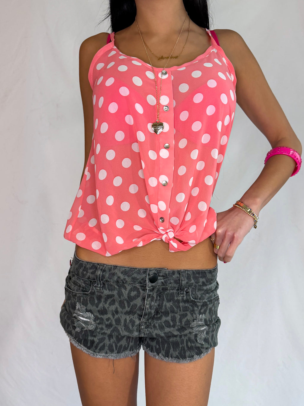 2016 leopard low rise denim shorts