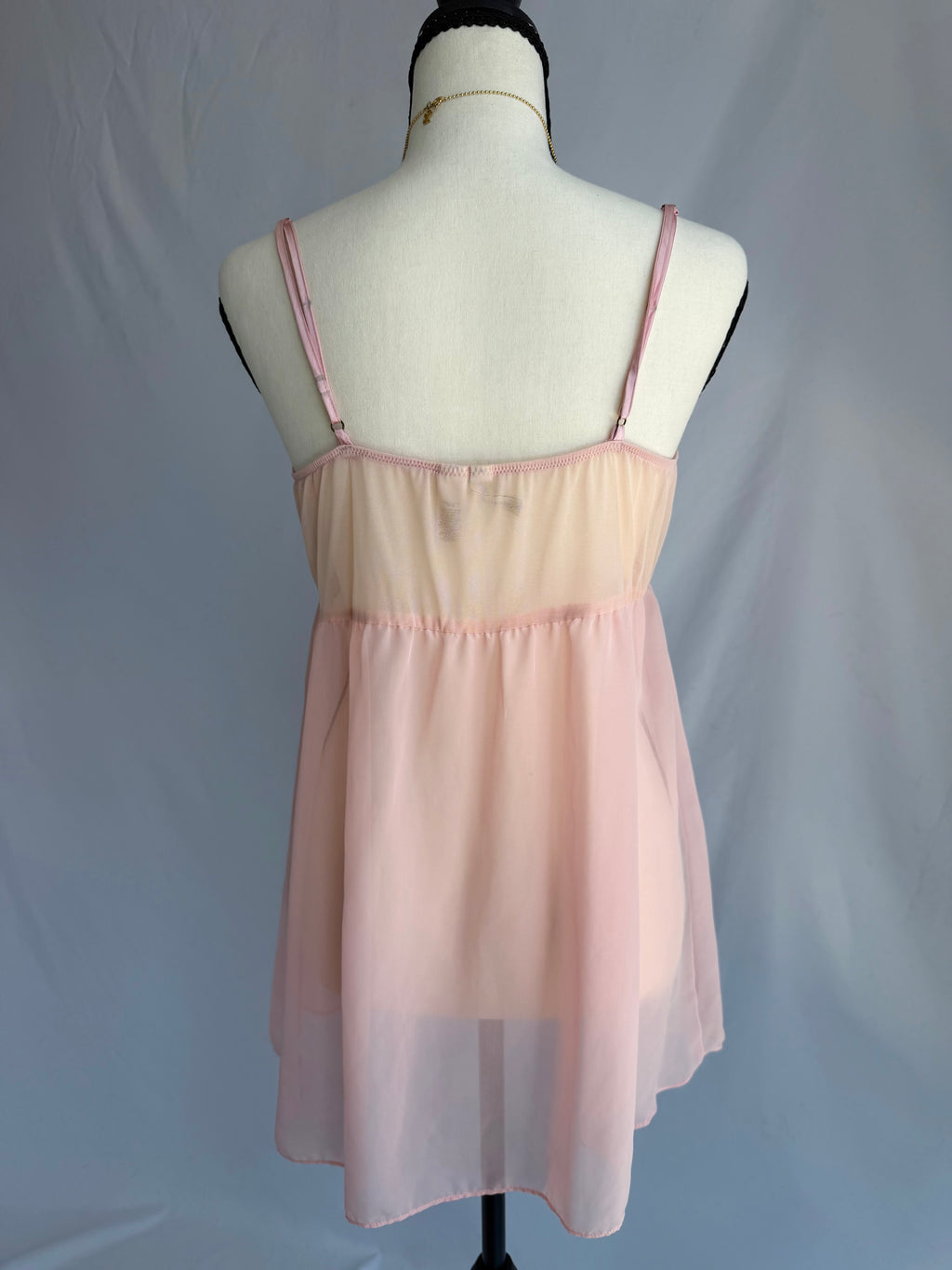 vintage pink ruffle babydoll top ˖ ݁♬⋆.˚𝄞