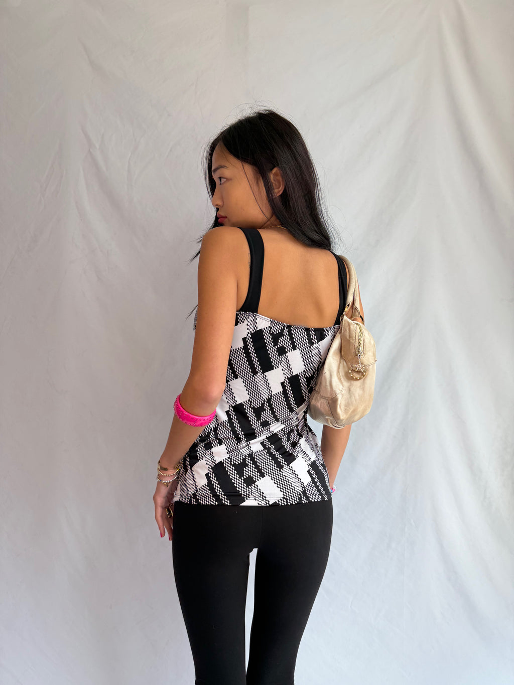 Vintage plaid tank top