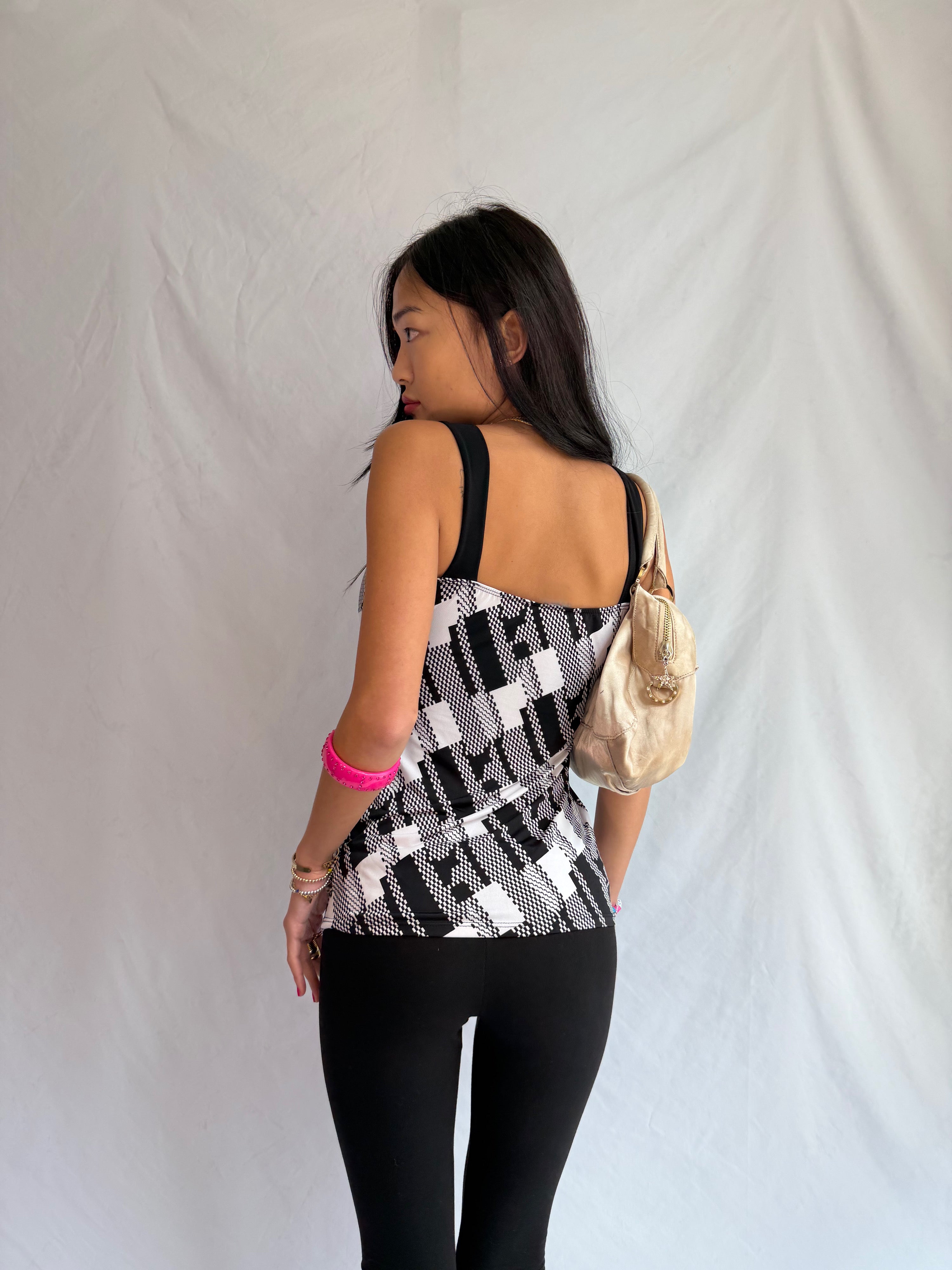 Vintage plaid tank top